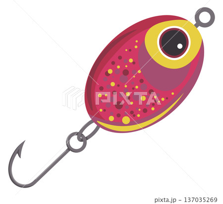 Color eye lure. Animal catch bait icon Color eye lure. Animal catch bait icon 137035269