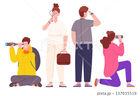 Searching people. Team looking for opportunity color concept Searching people. Team looking for opportunity color concept 137035519