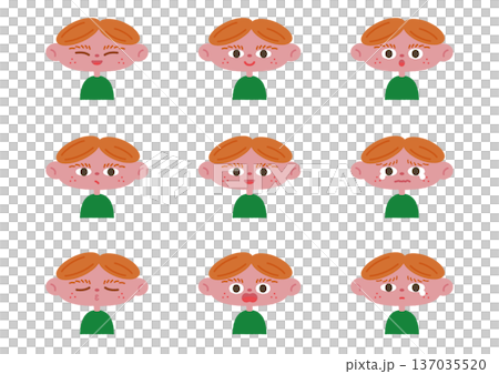 男孩臉部表情套裝（上半身） 137035520