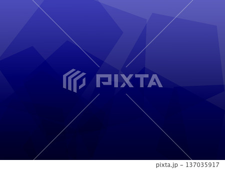Abstract geometric background featuring translucent dark blue squares and polygons layered over a deep navy gradient, creating a modern professional corporate aesthetic. 137035917