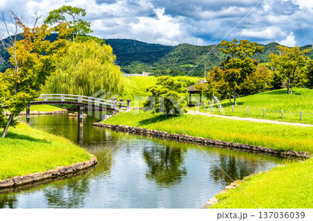【日本100名城】初秋の赤穂城　二の丸庭園4　兵庫県赤穂市 137036039