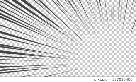 黒の右下の集中線のベクターの効果線 137036400