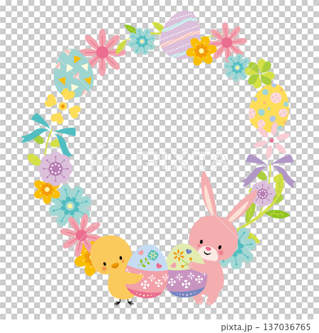 cute easter frame cute easter frame 137036765