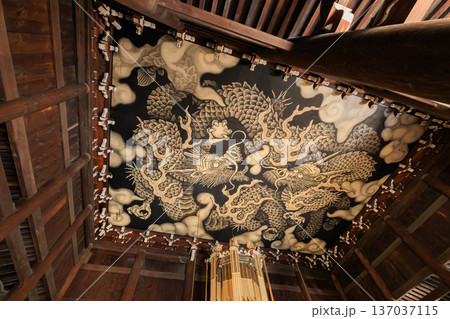 京都　秋の建仁寺　法堂 137037115