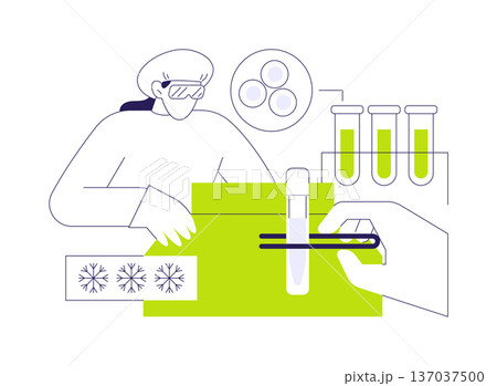 Vitrification for eggs and sperm abstract concept vector illustration. Vitrification for eggs and sperm abstract concept vector illustration. 137037500