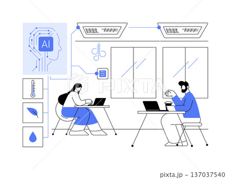 Indoor Air Quality Monitoring Systems abstract concept vector illustration. 137037540