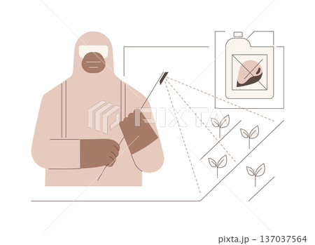 Fungicides isolated cartoon vector illustrations. 137037564