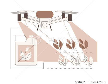 Herbicides isolated cartoon vector illustrations. 137037566