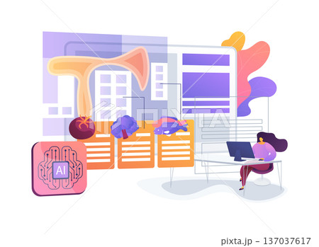 AI Customer Behavior Heatmap abstract concept vector illustration. AI Customer Behavior Heatmap abstract concept vector illustration. 137037617