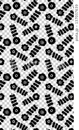 Scandinavian-style background illustration, botanical background image, monochrome Scandinavian-style background illustration, botanical background image, monochrome 137037639