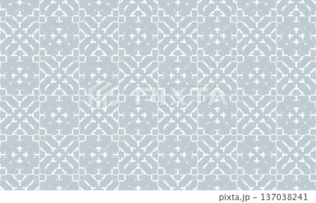 A gray checkered pattern with a gently curved octagonal shape and a Chinoiserie floral pattern. 137038241