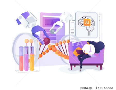 Remote Robotics Lab abstract concept vector illustration. Remote Robotics Lab abstract concept vector illustration. 137038288