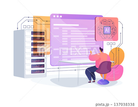 Machine Learning Model Training abstract concept vector illustration. Machine Learning Model Training abstract concept vector illustration. 137038338