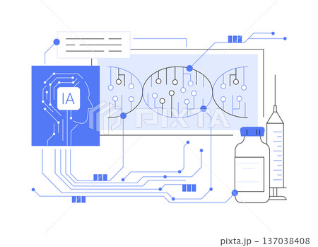 Synthetic Biology in Vaccine Development abstract concept vector illustration. Synthetic Biology in Vaccine Development abstract concept vector illustration. 137038408