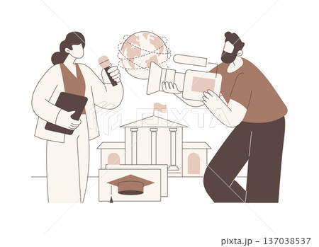 Mass media isolated cartoon vector illustrations. Mass media isolated cartoon vector illustrations. 137038537