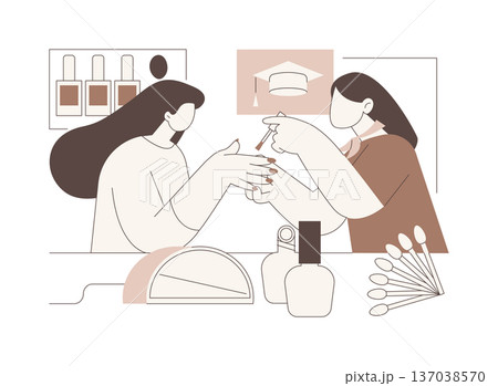 Nail care isolated cartoon vector illustrations. Nail care isolated cartoon vector illustrations. 137038570
