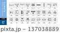 空調設備アイコンセット 住宅用設備ベクター（27点） 137038889