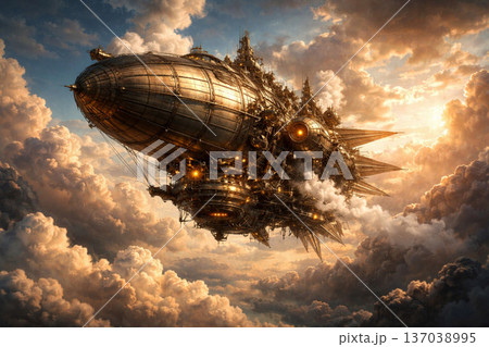 スチームパンク空中冒険 ― 蒸気飛行船の旅 137038995
