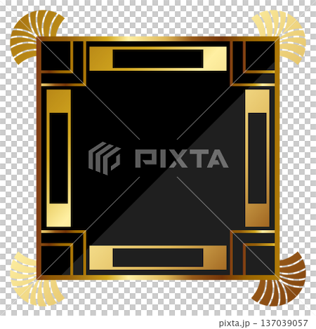 Luxurious Art Deco frame in black and gold Luxurious Art Deco frame in black and gold 137039057