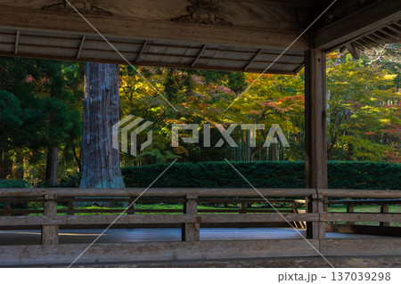 秋の岩手県平泉 紅葉の世界遺産中尊寺 白山神社 秋の岩手県平泉 紅葉の世界遺産中尊寺 白山神社 137039298