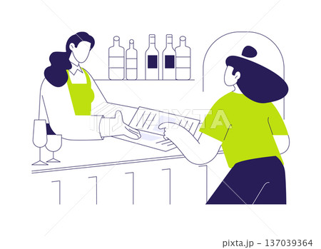 Wine list isolated cartoon vector illustrations. 137039364