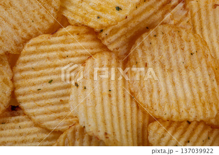 Lots of potato chips, texture 137039922