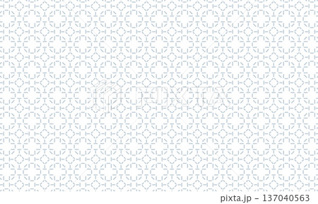 八角形とひし形が四角で繋がったクロスしない破線の模様 137040563