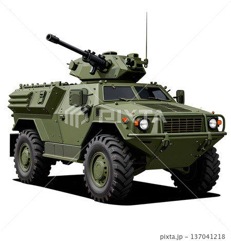 Army protected, armored off-road vehicle. 137041218