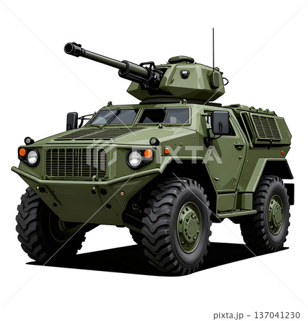 Army protected, armored off-road vehicle. 137041230