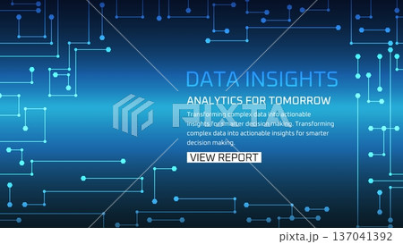 データ分析とサイバーテクノロジーの抽象背景ベクター素材 データ分析とサイバーテクノロジーの抽象背景ベクター素材 137041392