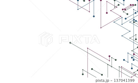 清潔感のある白背景とデジタル回路のミニマルな抽象素材 清潔感のある白背景とデジタル回路のミニマルな抽象素材 137041399