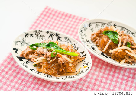 レンジで簡単 マーボー春雨 レンジで簡単 マーボー春雨 137041810