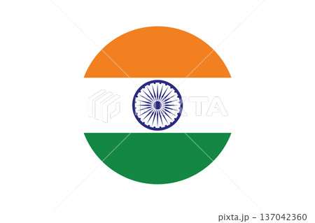 Indian Tricolor Circle Graphic With Ashoka Chakra Emblem Representing National Pride And Unity Indian Tricolor Circle Graphic With Ashoka Chakra Emblem Representing National Pride And Unity 137042360