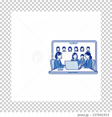 商務人士正在開遠距會議 137042453