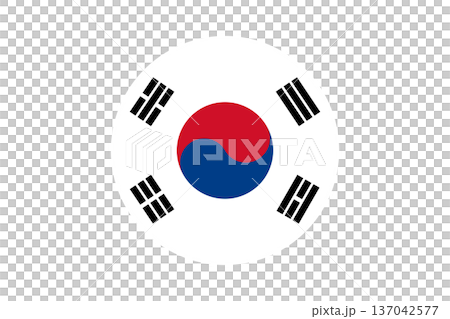 South Korean Flag Taegeukgi On White Background National Symbol Of Korean Unity And Heritage 137042577