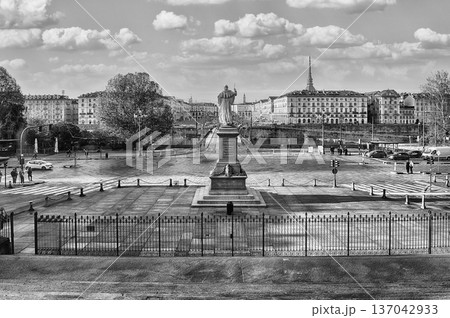Vittorio Veneto square from Gran Madre di Dio church, Turin Vittorio Veneto square from Gran Madre di Dio church, Turin 137042933