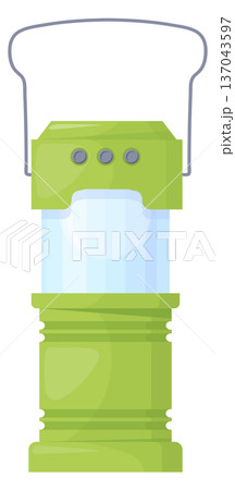 Modern outdoor lantern. Plastic portable light equipment Modern outdoor lantern. Plastic portable light equipment 137043597