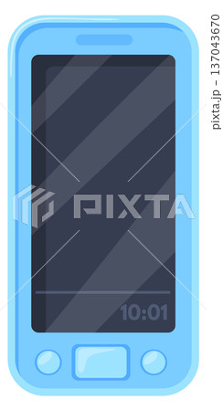 Retro smartphone cartoon icon. Old touchscreen device Retro smartphone cartoon icon. Old touchscreen device 137043670