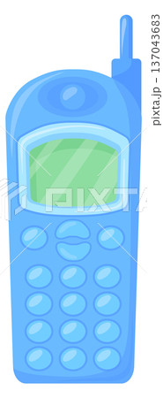 Retro cellphone. Vintage old phone cartoon icon 137043683
