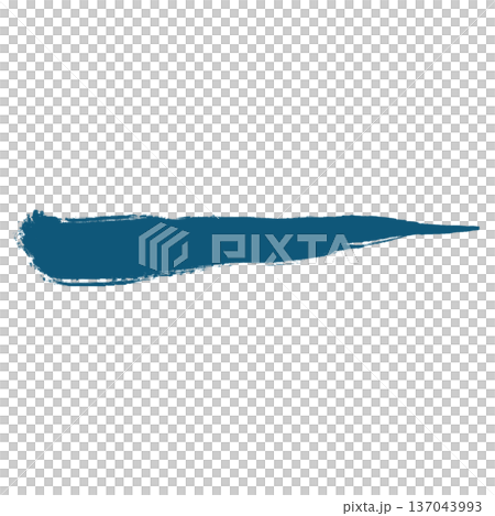 Brush drawn line_Middle line_Indigo 137043993