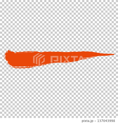 筆で描いた線_中線_朱 137043998