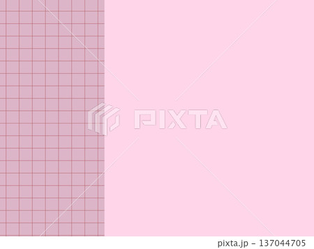 A4横 グリッド柄のミニマル背景 右テキストスペース付き 137044705