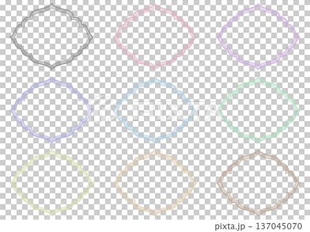 Frame illustration set 137045070