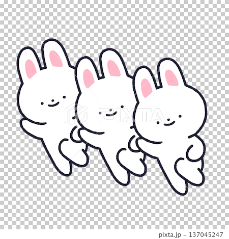 Three Dancing Rabbits Three Dancing Rabbits 137045247