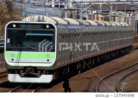 ［JY］山手線E235系（205系風ラッピング車両：環状運転100周年記念） 137045696