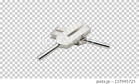 音叉調音器、微距攝影、透明背景、金屬修復工具 137045725
