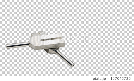 Tuning fork tuner, macro photography, transparent background, metal healing tool Tuning fork tuner, macro photography, transparent background, metal healing tool 137045726