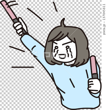 Illustration of a woman enjoying her favorite activity 137045811