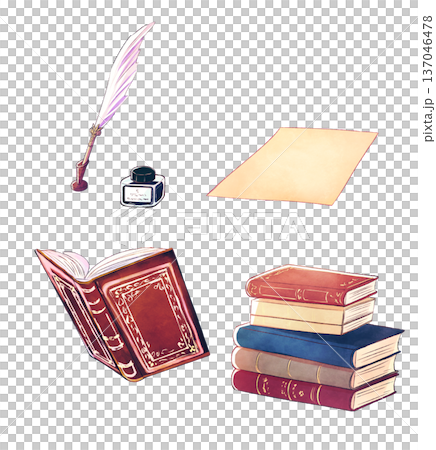 Western-style writing implements and book set Western-style writing implements and book set 137046478