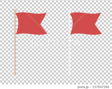 簡單的紅旗插圖素材 137047260